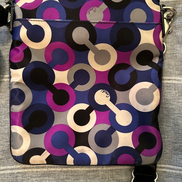 Coach Purple and Black Patterned Crossbody Bag - Picture 2 of 3